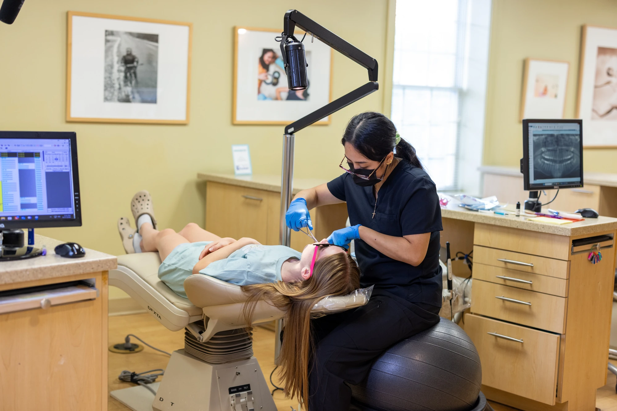 Open orthodontic treatment bay at Cheron Orthodontics