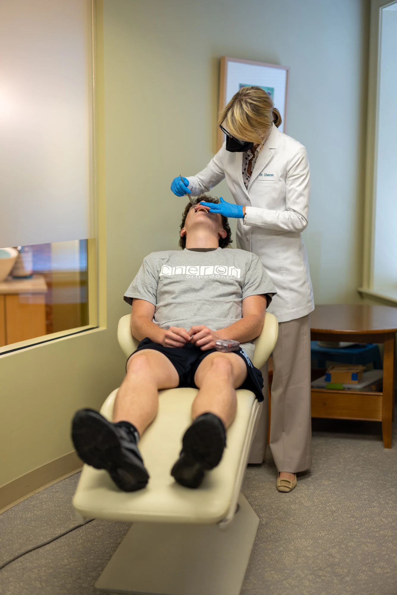 A young patient at their first Cheron Orthodontics visit