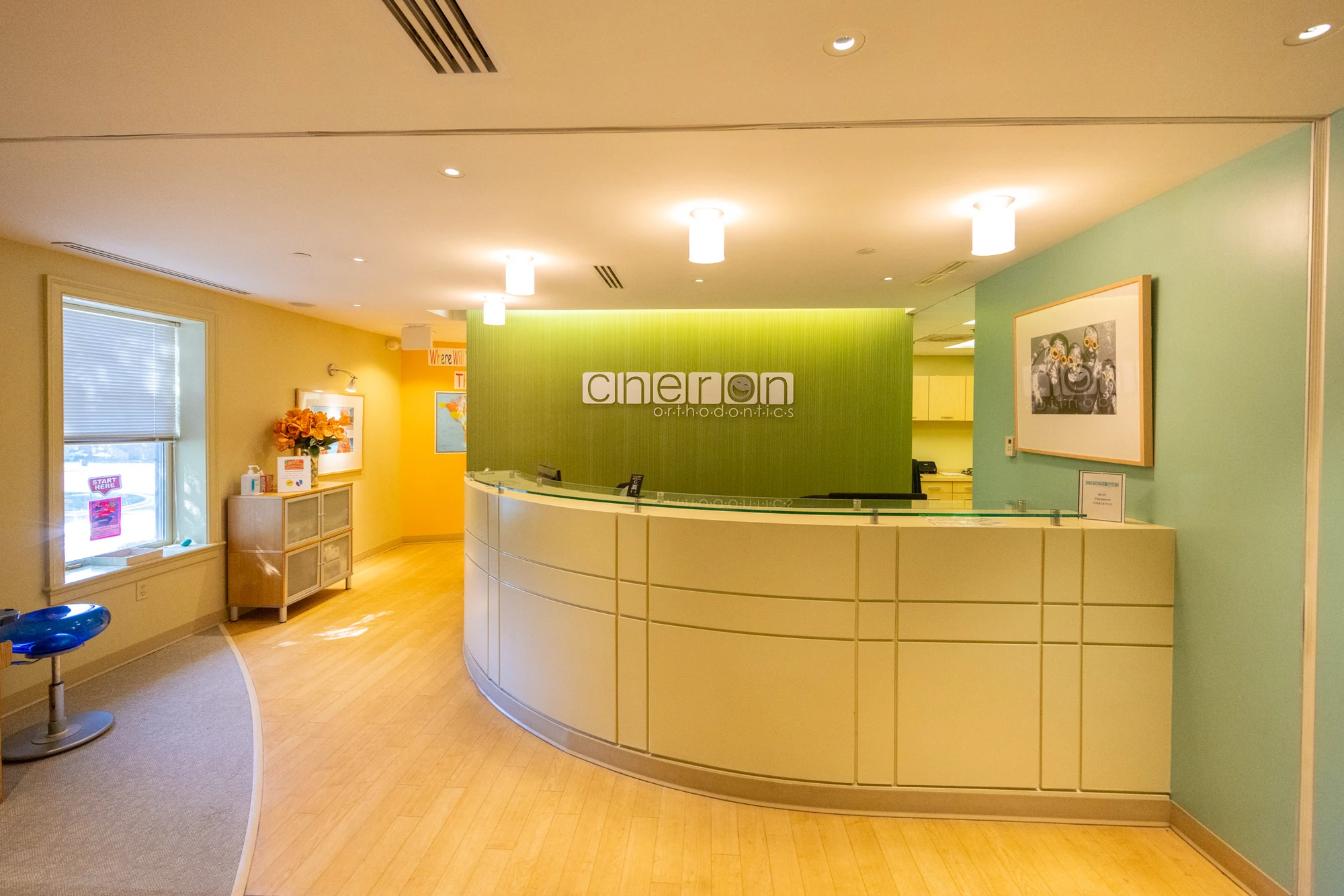 The entrance to the Cheron Orthodontics office suite in Centreville