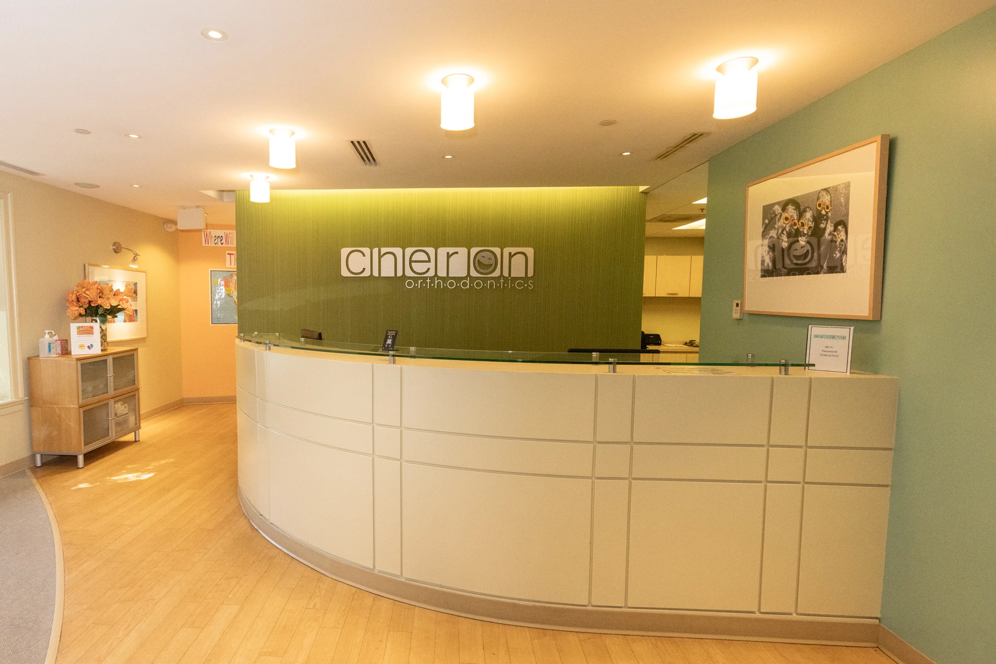 The welcoming front desk at Cheron Orthodontics
