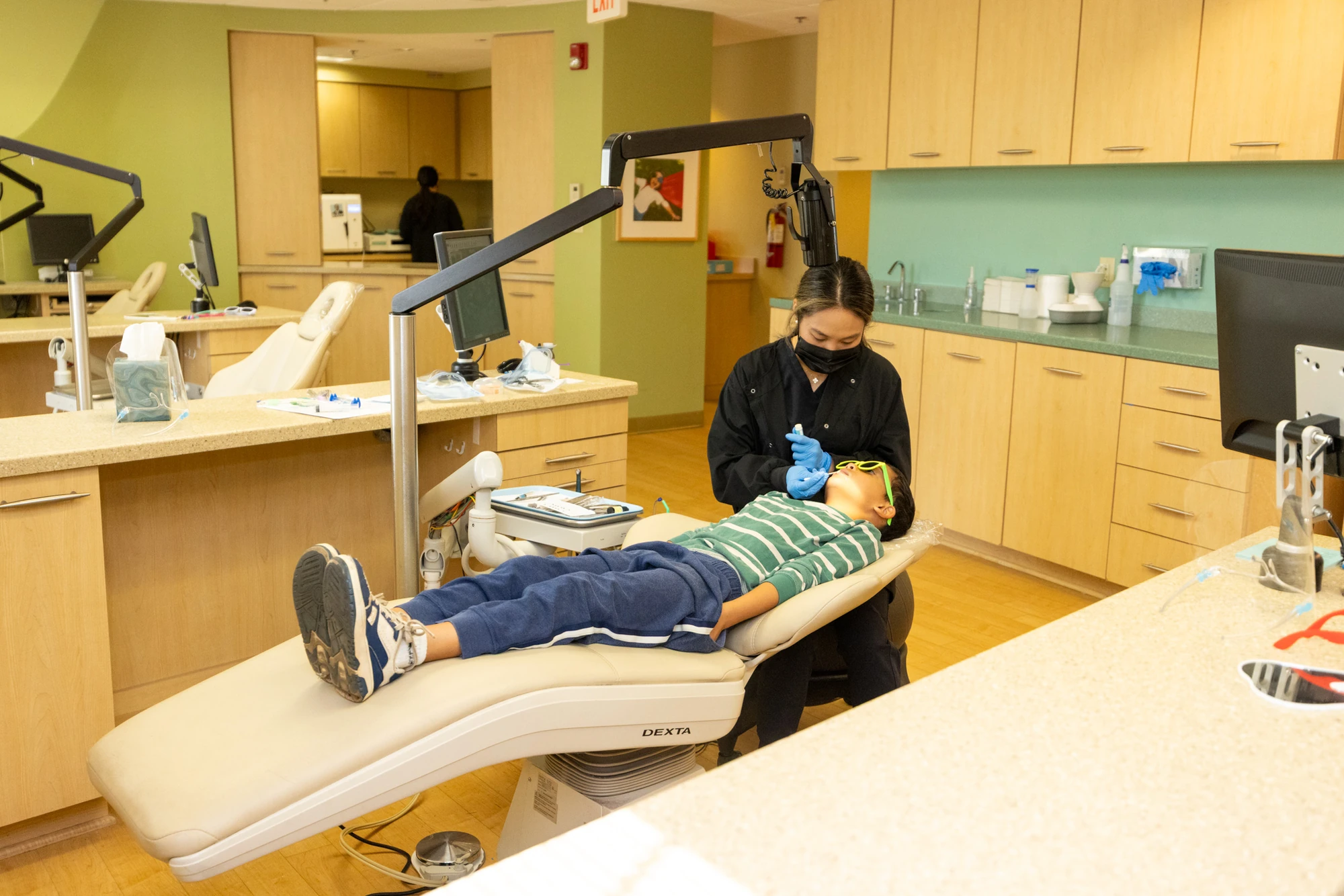 A patient in braces treatment at Cheron Orthodontics