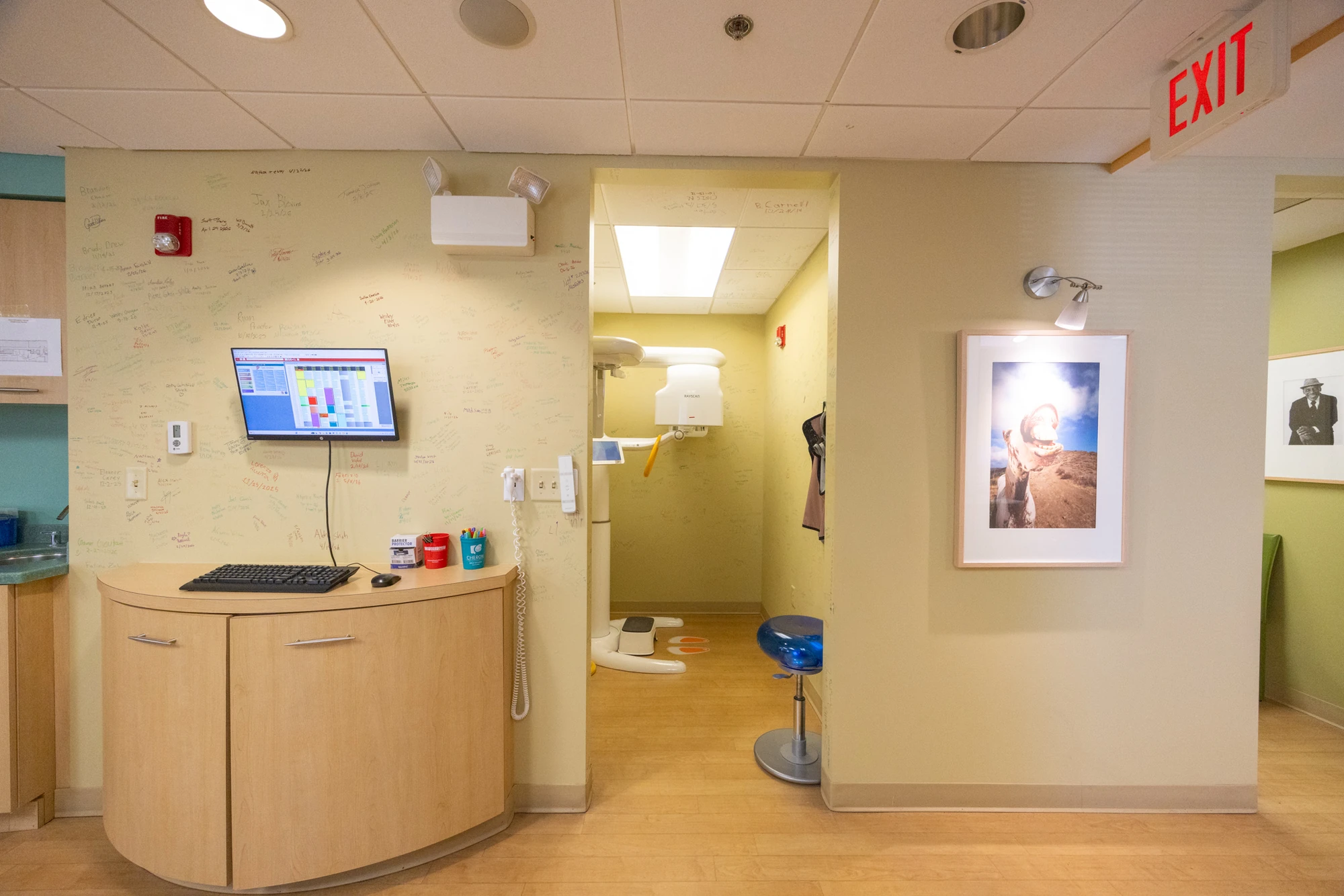 An open treatment bay at Cheron Orthodontics