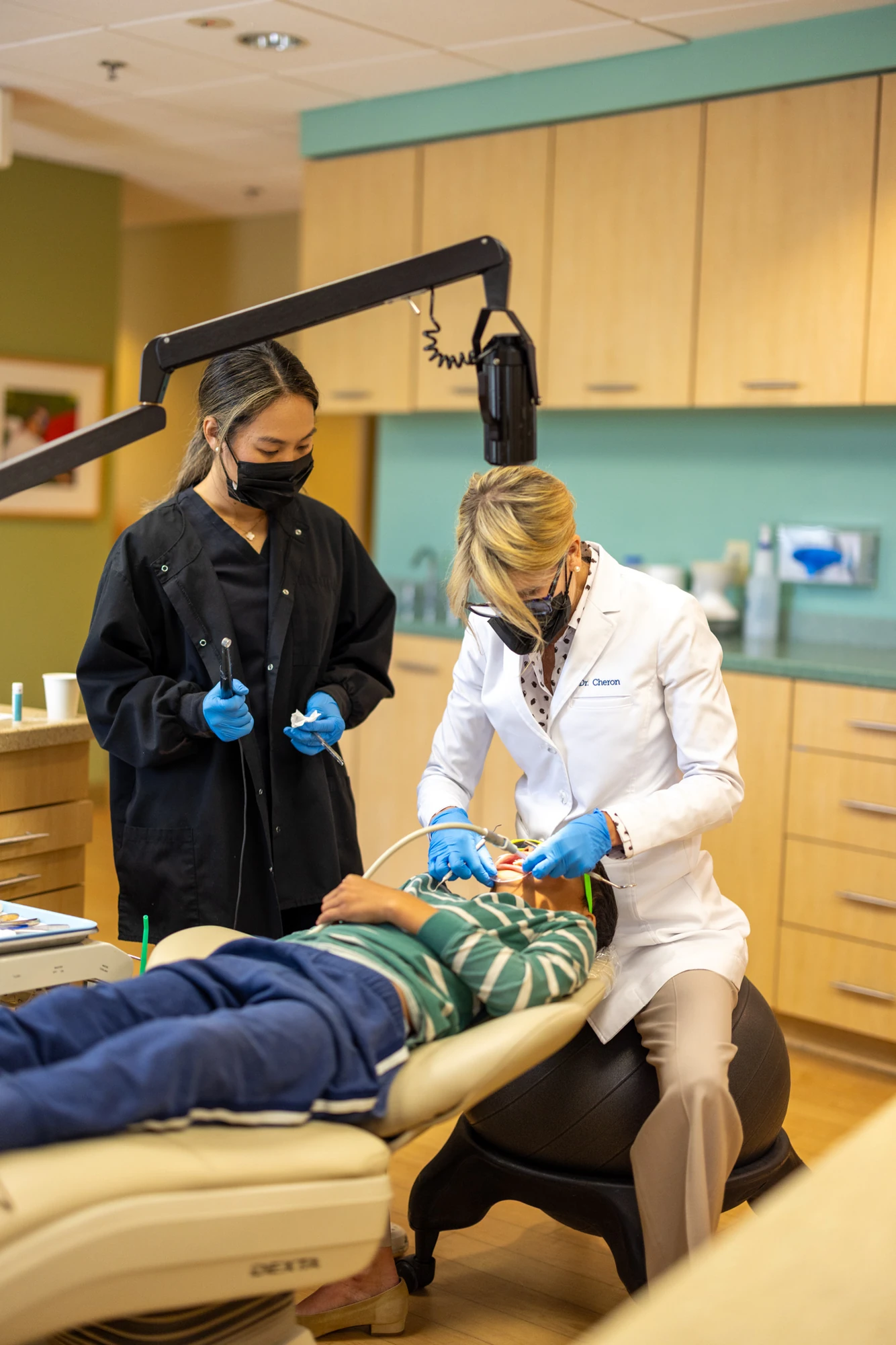 A young patient at their first Cheron Orthodontics visit